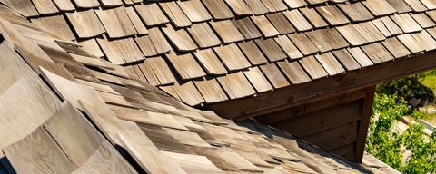 Cedar shake roof
